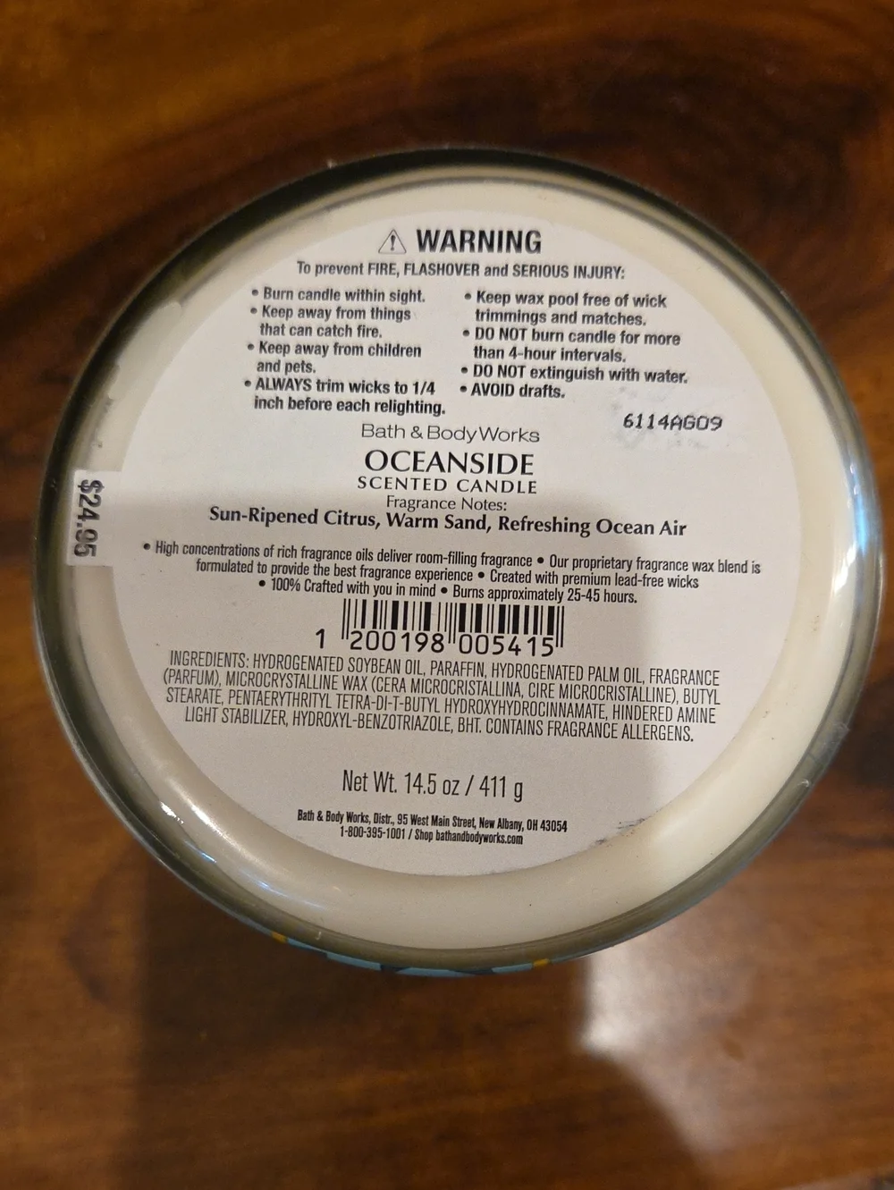 OCEANSIDE 3 Wick Candle Bath And Body Works